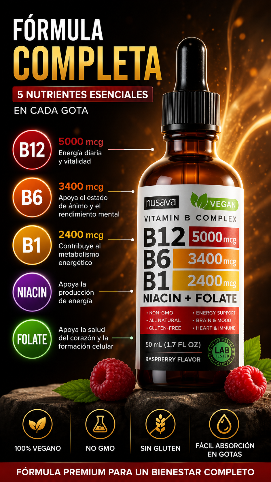 PACK X2 PREMIUM |  VITAMINA B12 B6 B1  NUVASA IMP | 2 A 89, 4 A 159