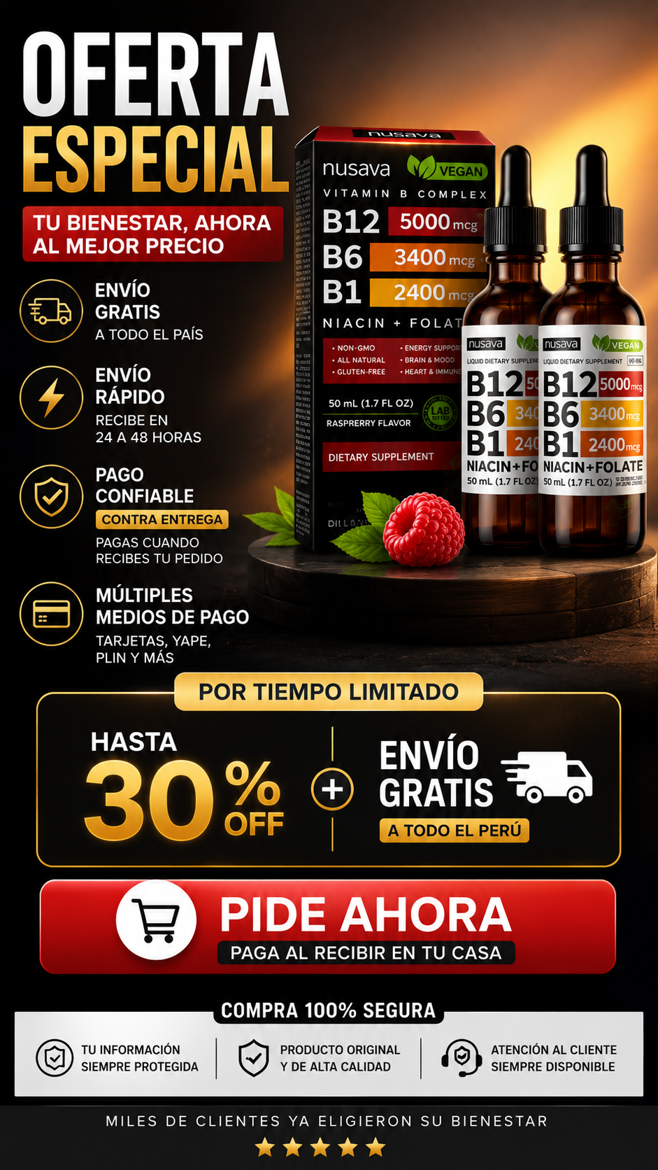 PACK X2 PREMIUM |  VITAMINA B12 B6 B1  NUVASA IMP | 2 A 89, 4 A 159