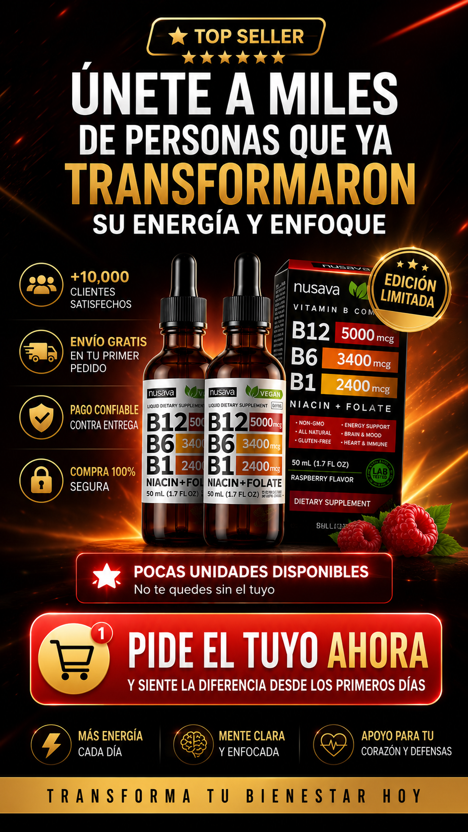 PACK X2 PREMIUM |  VITAMINA B12 B6 B1  NUVASA IMP | 2 A 89, 4 A 159