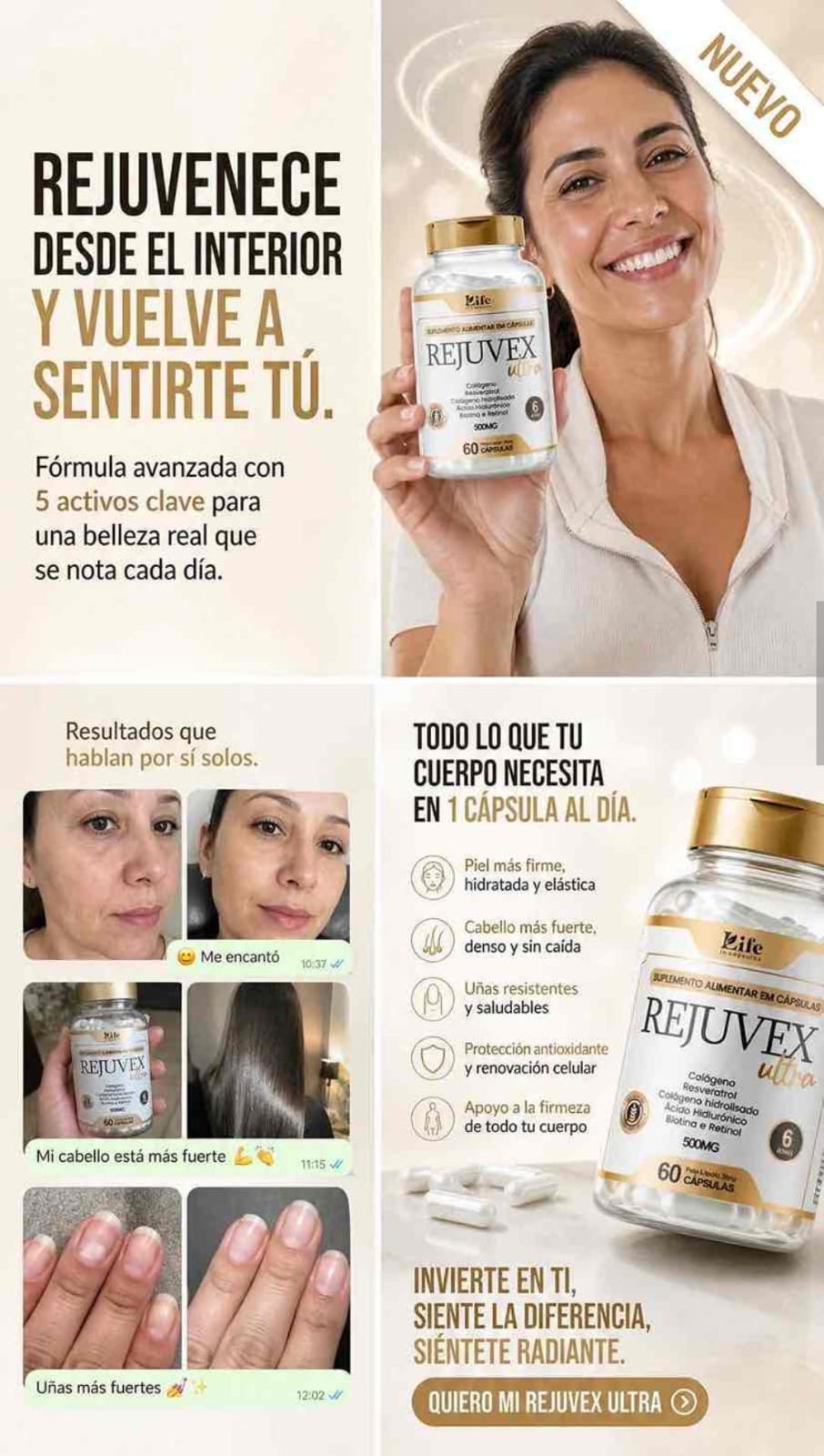 PRECIO UNICO | REJUVEX ULTRA  60 CAPSULAS | 2 FRASCO S/ 119  4 FRASCO S/ 179