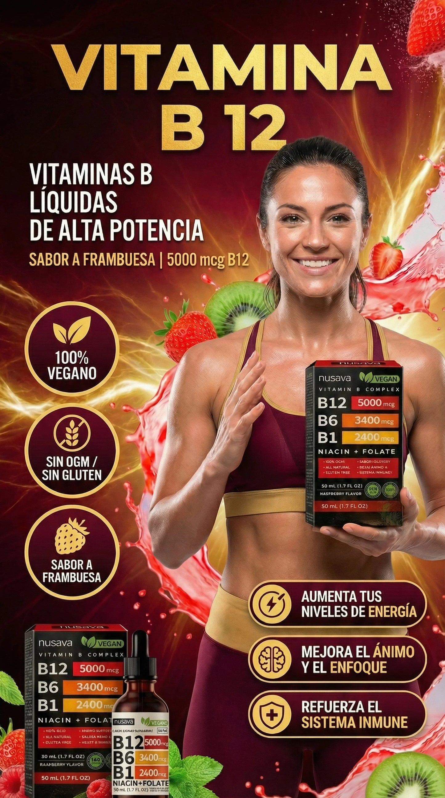 PACK X2 PREMIUM |  VITAMINA B12 B6 B1  NUVASA IMP | 2 A 89, 4 A 159