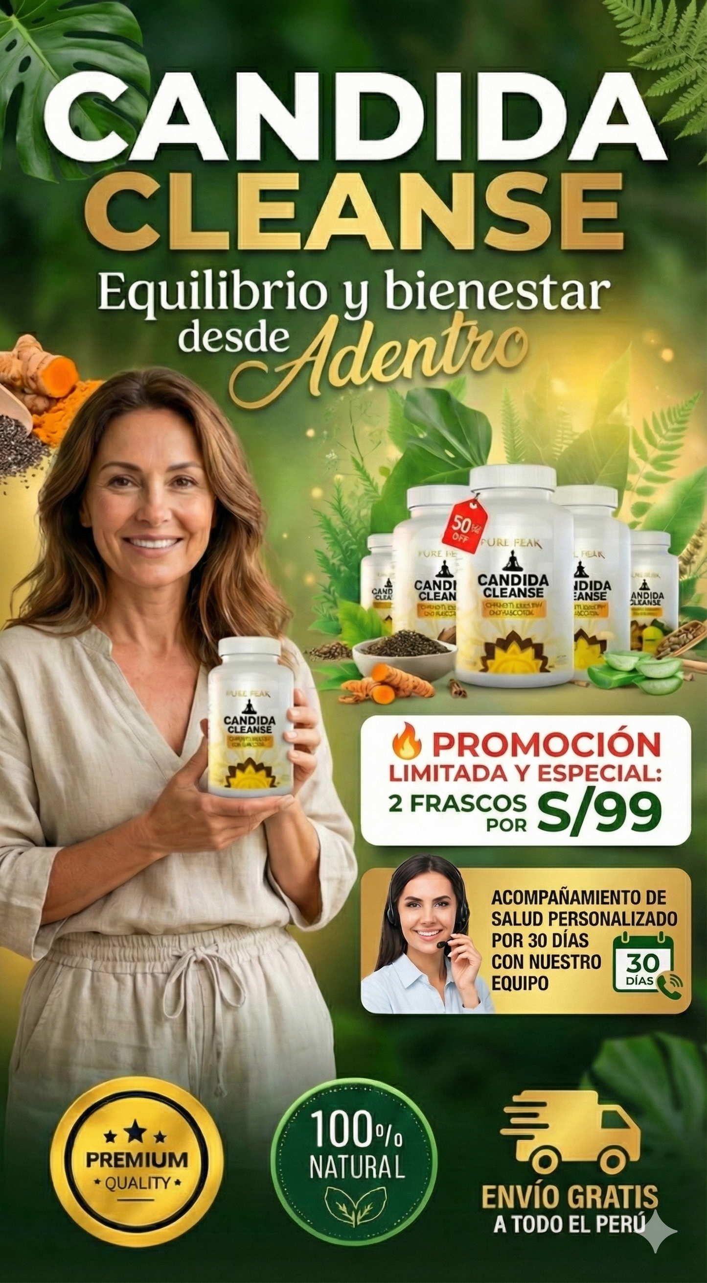 PACK 2 CANDIDA PREMIUM + ACOMPAÑAMIENTO EN SALUD 30 DIAS