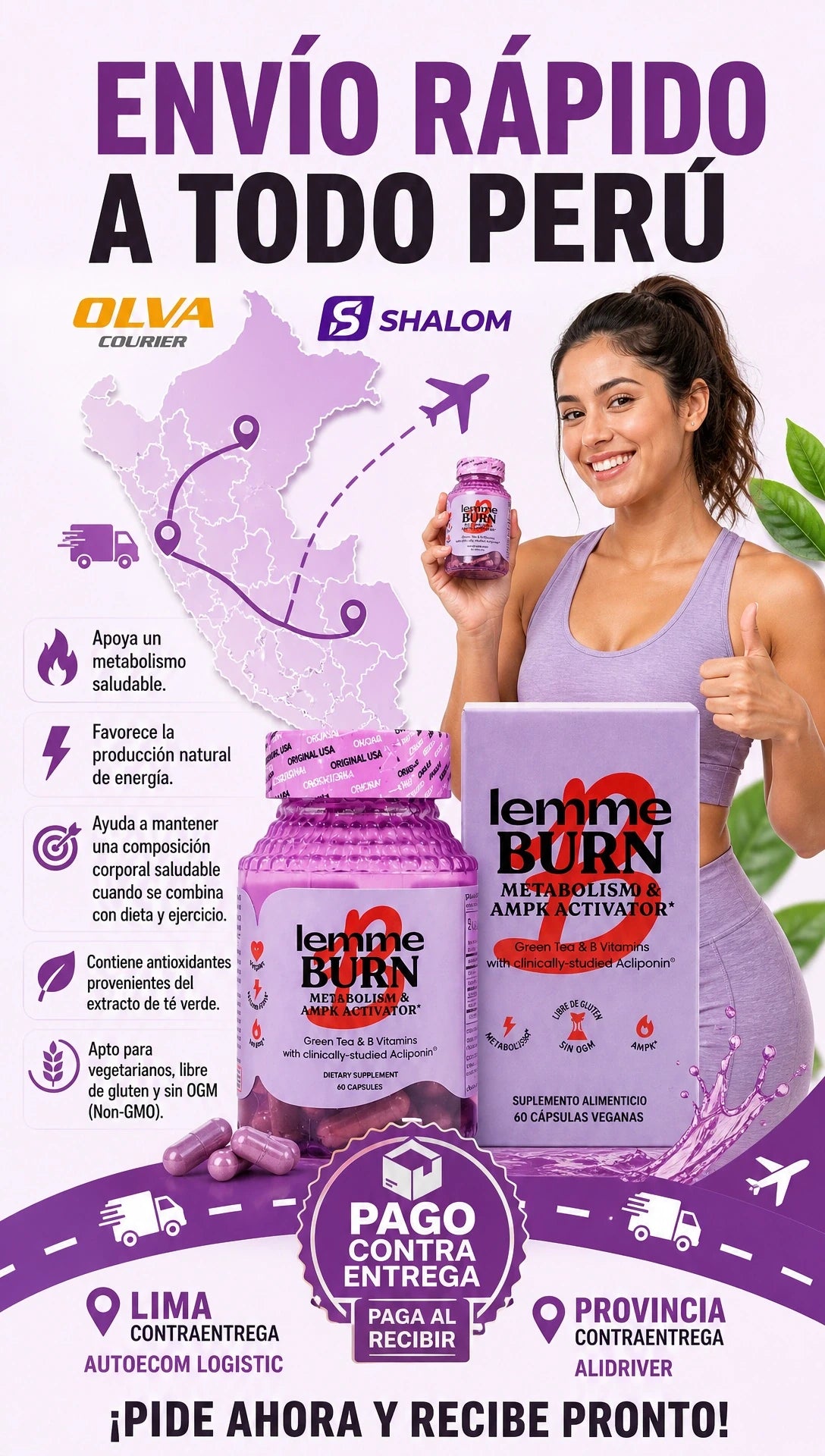 | LEMME BURN   | 1 FRASCO 89 3 FRASCOS S\129  3 FRACOS S\169