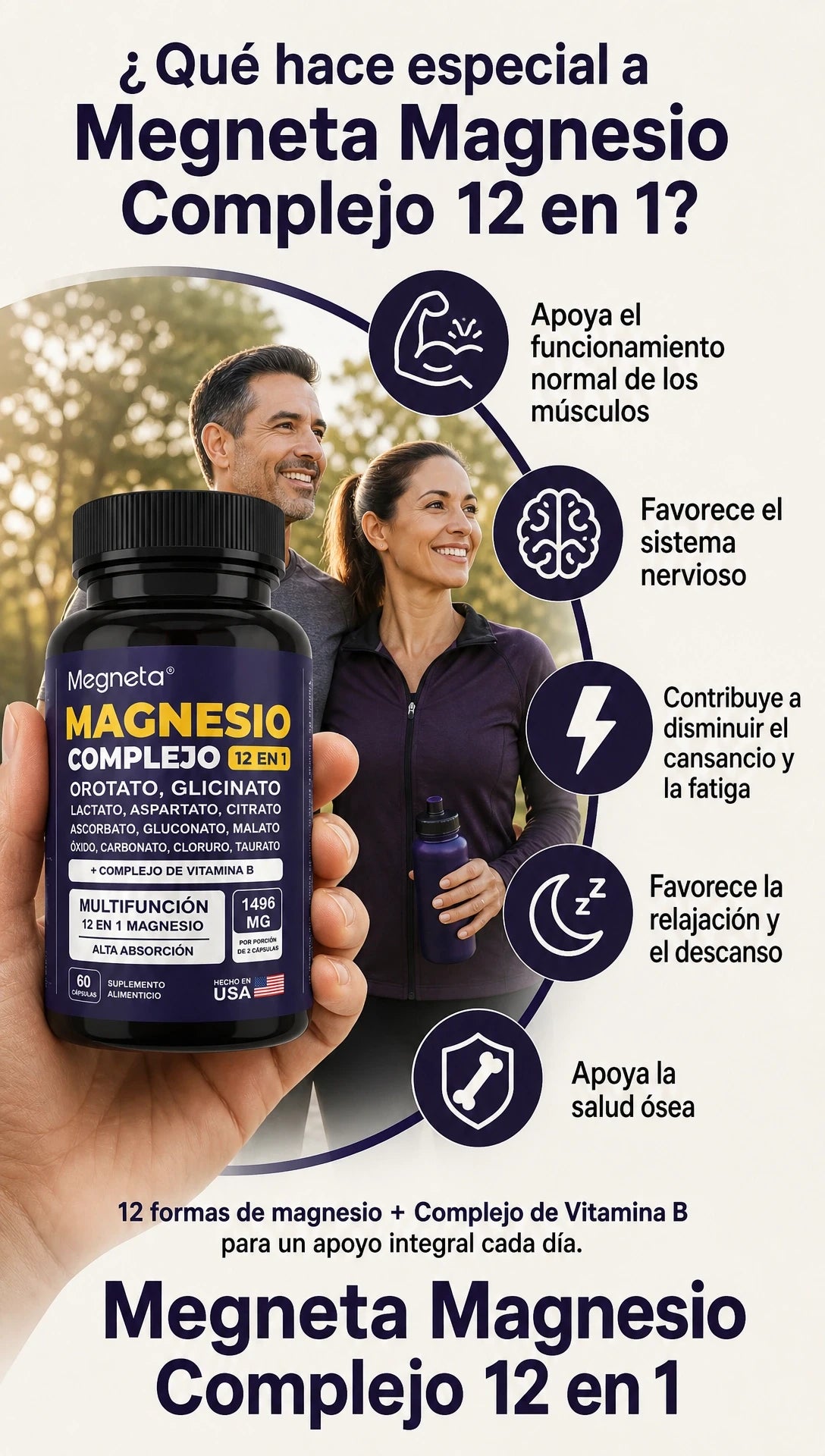 PRECIO UNICO | MEGNETA –  COMPLEJO 12 EN 1  60 CAPSULAS | 2 FRASCO S/ 99  3 FRASCO S/ 139