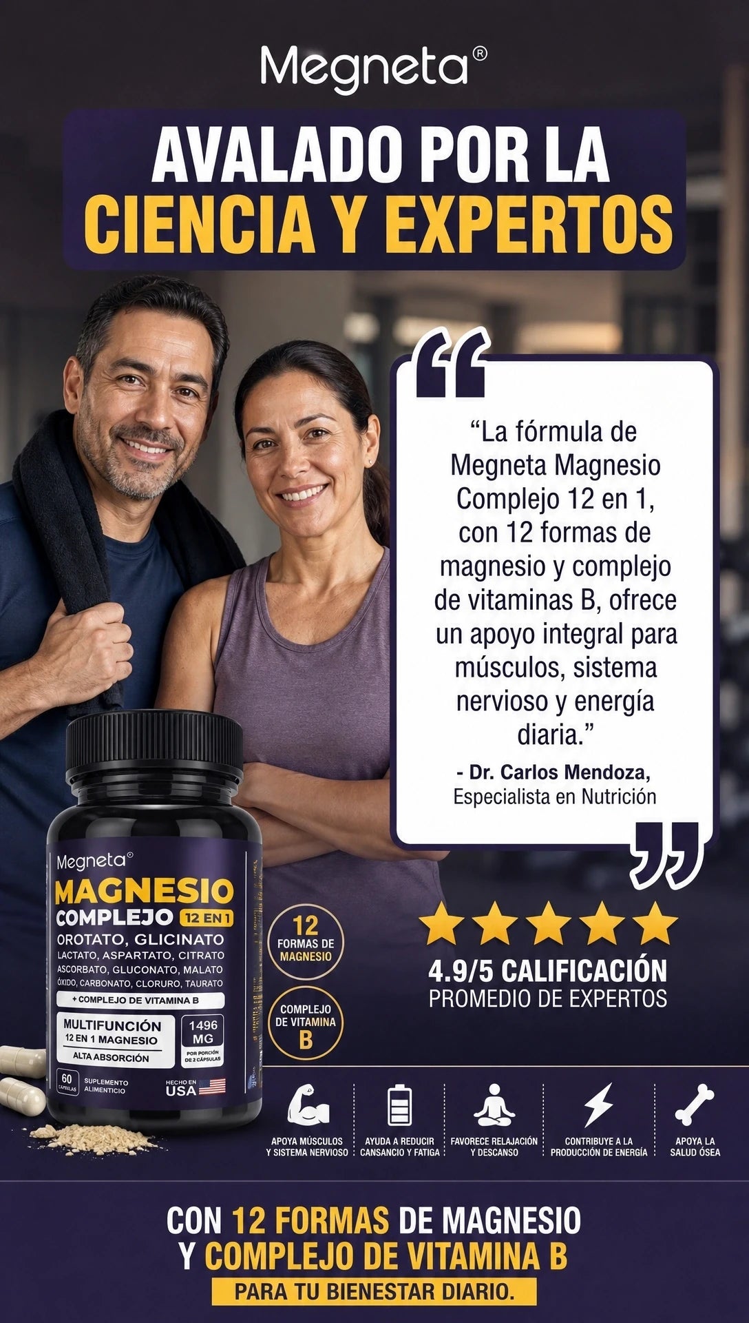 PRECIO UNICO | MEGNETA –  COMPLEJO 12 EN 1  60 CAPSULAS | 2 FRASCO S/ 99  3 FRASCO S/ 139